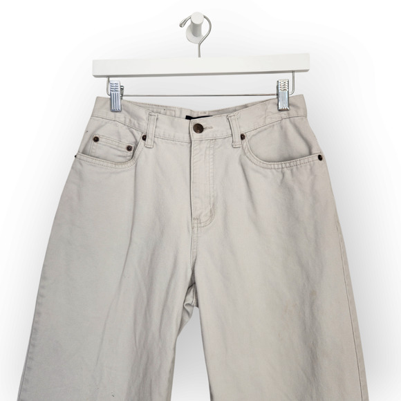 Vintage Bill Blass Off White Gray High Waisted Tapered Leg Pants 4 - Picture 2 of 9